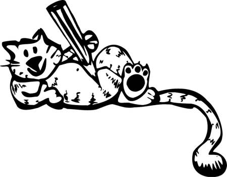 Garfield - kot - naklejki scienne - szablon malarski - kod ED500