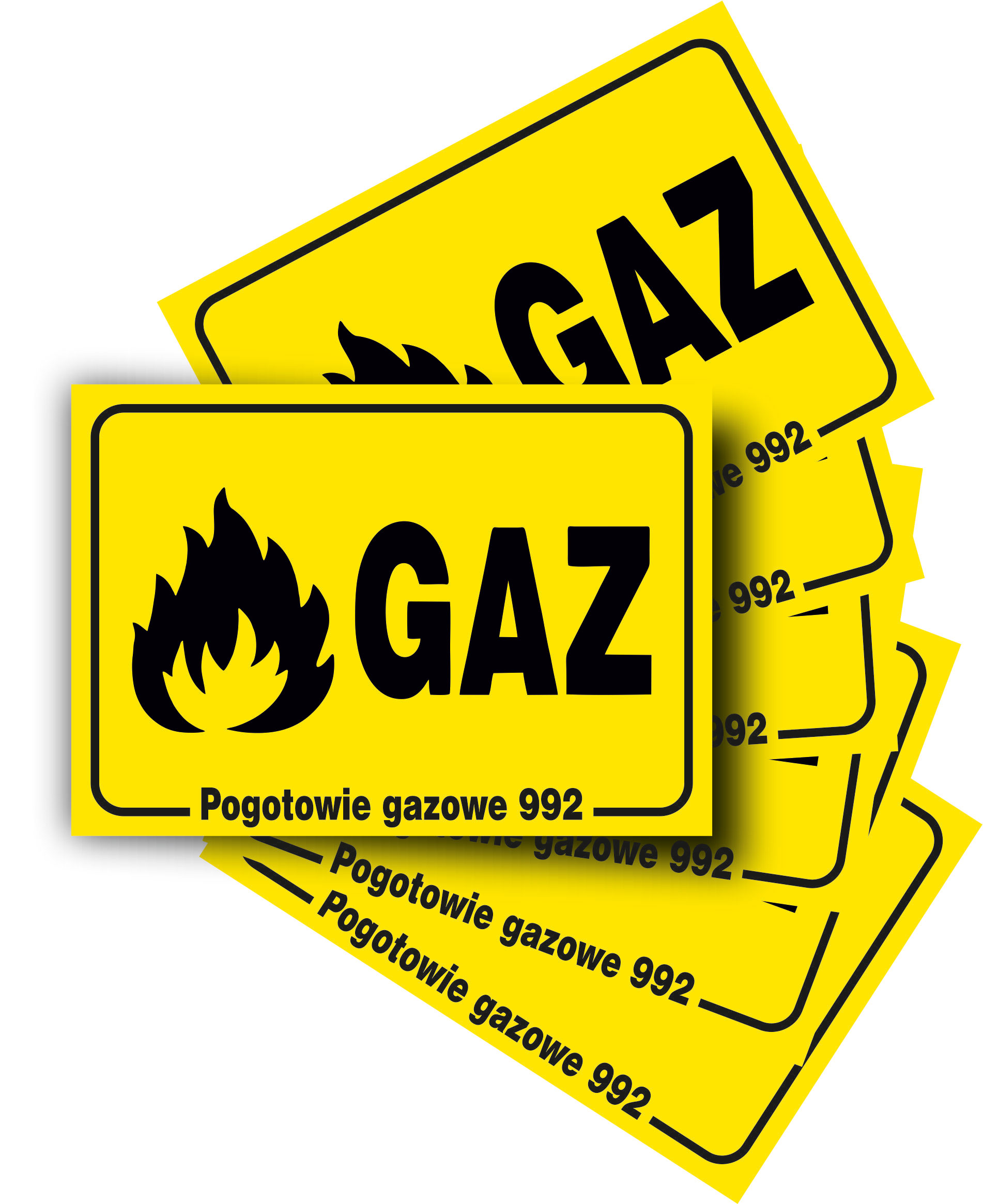 naklejka BHP Pogotowanie gazowe 992 GAZ